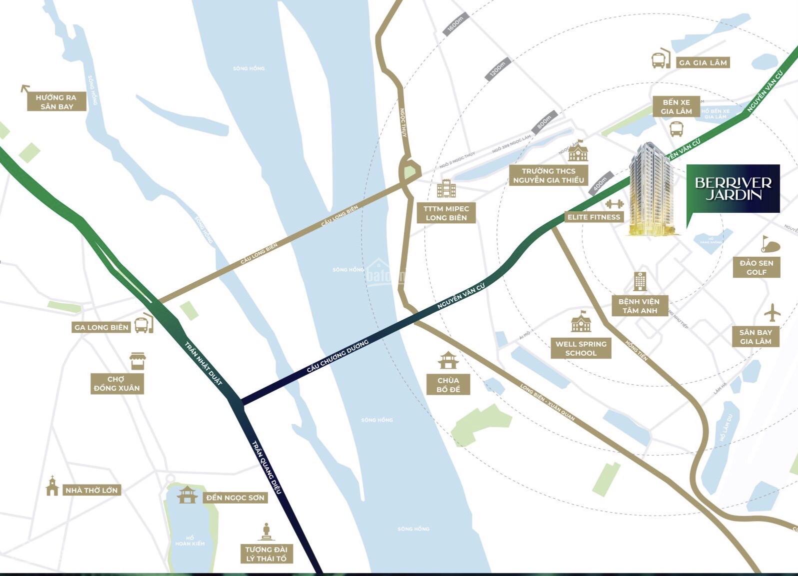 Bán chung cư Berriver Nguyễn Văn Cừ tiện đi làm và di chuyển