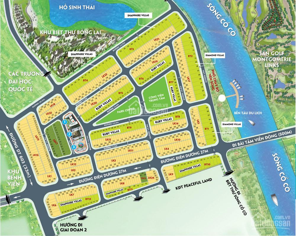 Bán đất khu đô thị Green City, bán nhanh lô biệt thự  hướng Đông, view công viên, giá rẻ