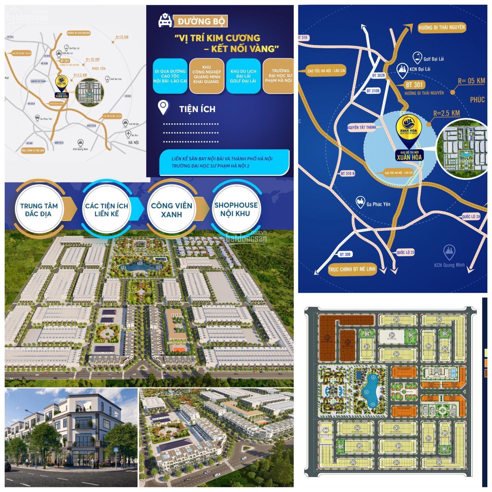 Bán đất khu đô thị xuân hoà một lô duy nhất, đẳng cấp trong khu vực