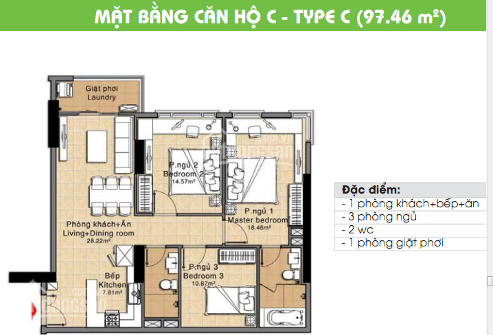 Cần bán gấp Chung cư Đức Khải, căn hộ Era Town Q7, 1tỷ950, 97m2, 3PN liện hệ ngay